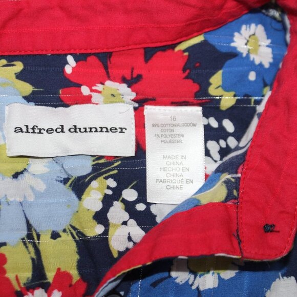 Alfred Dunner Floral 3/4 Sleeve Blouse - Picture 4 of 12